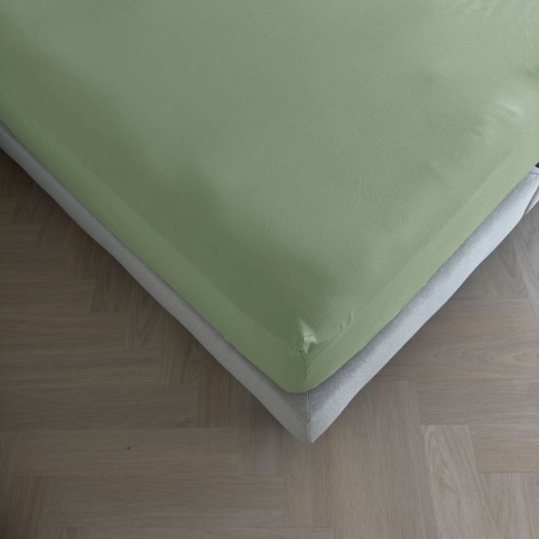 Kayori Kai splittopper hoeslaken Katoen - Groen