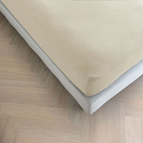 Kayori Sota topper hoeslaken tencel - Zand 