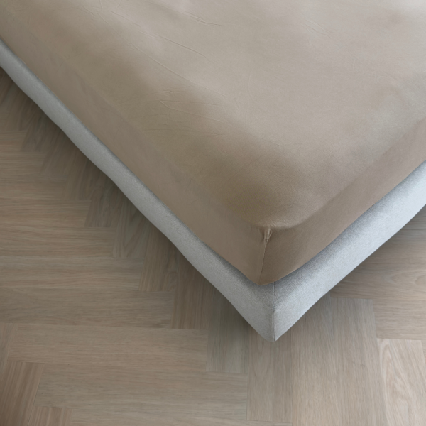 Kayori Tara Topper Hoeslaken stretch Jersey - Taupe