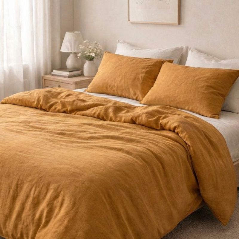 Kayori dekbedovertrek Showa Velvet Flanel™  - Goud