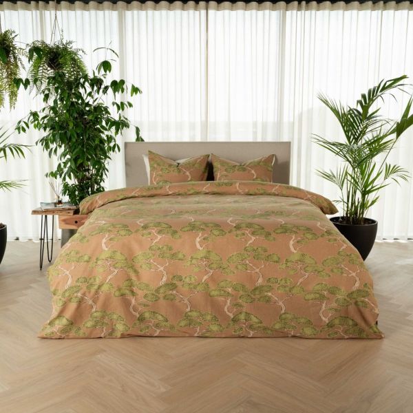 Kayori Aria dekbedovertrek Katoen - Taupe 