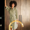 Kayori Saigon kimono jersey - Donkergroen