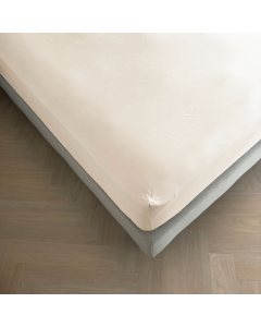 Kayori Emma hoeslaken katoensatijn - Offwhite