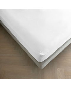 Kayori Emma hoeslaken katoensatijn - Wit