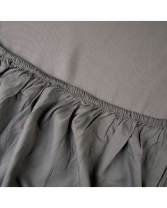 Kayori Edo splittopper hoeslaken katoensatijn - Antracite