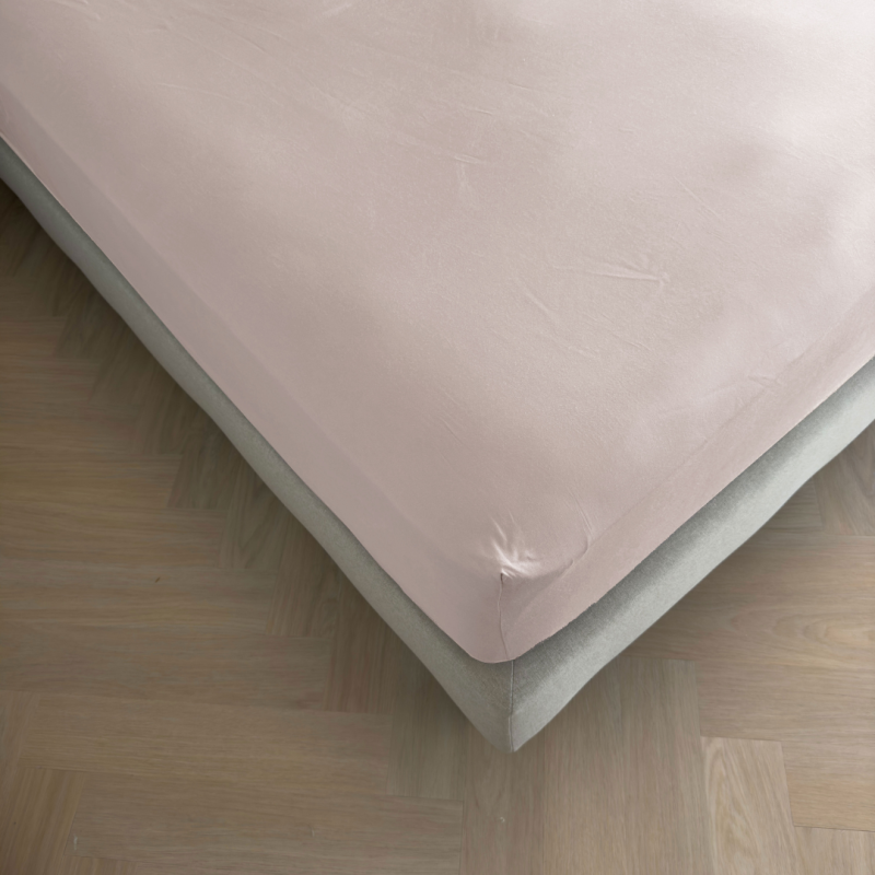 Kayori Emma hoeslaken katoensatijn - Zilvergrijs