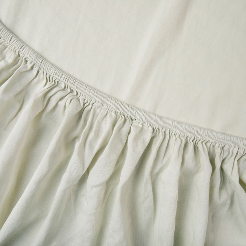 Kayori Edo splittopper hoeslaken katoensatijn - Champagne