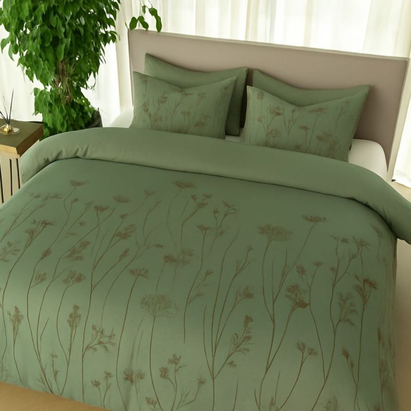 Kayori dekbedovertrek Kimi Katoen - Groen 