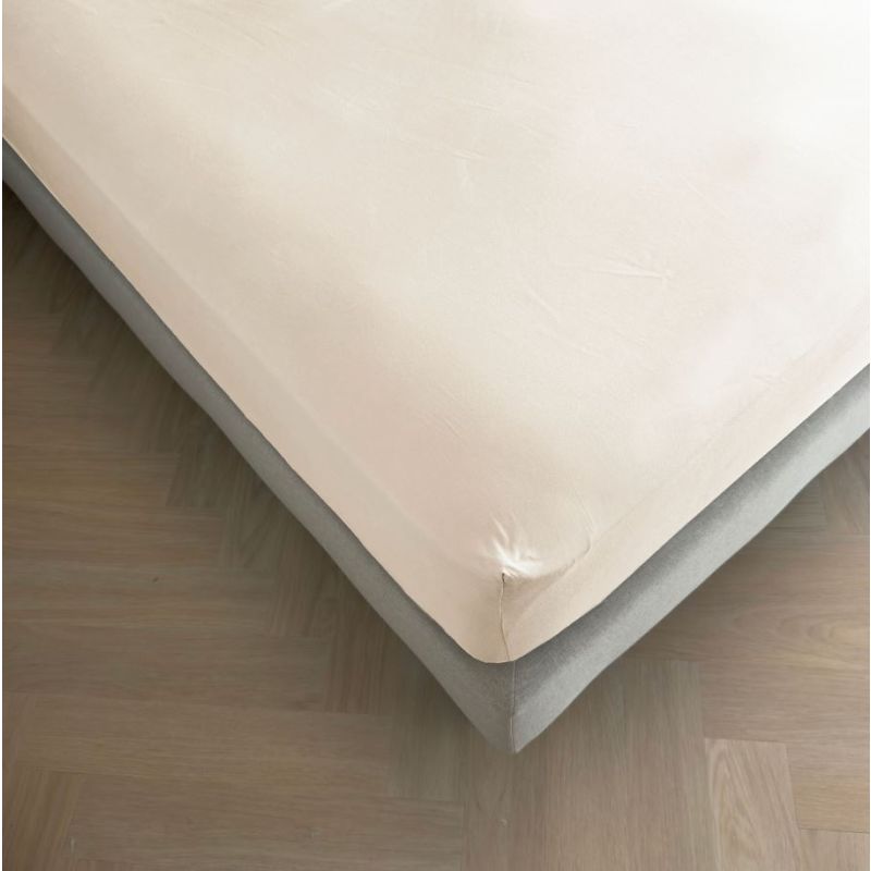 Kayori Emma topper hoeslaken katoensatijn - Offwhite