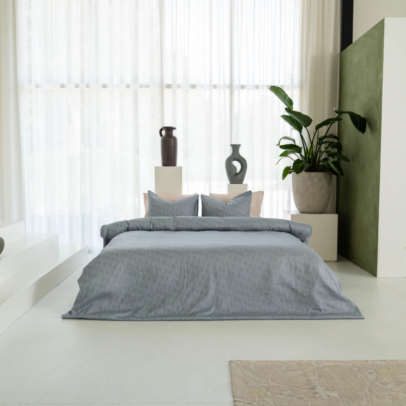 Kayori Koko dekbedovertrek 60% Katoen en 40 % Tencel - Blauw