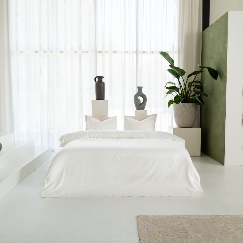 Kayori Koko dekbedovertrek 60% Katoen en 40% Tencel - Wit