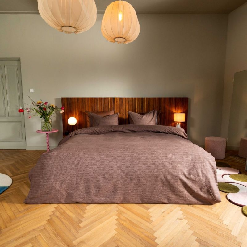 Kayori dekbedovertrek Lueso katoenflanel - Mauve