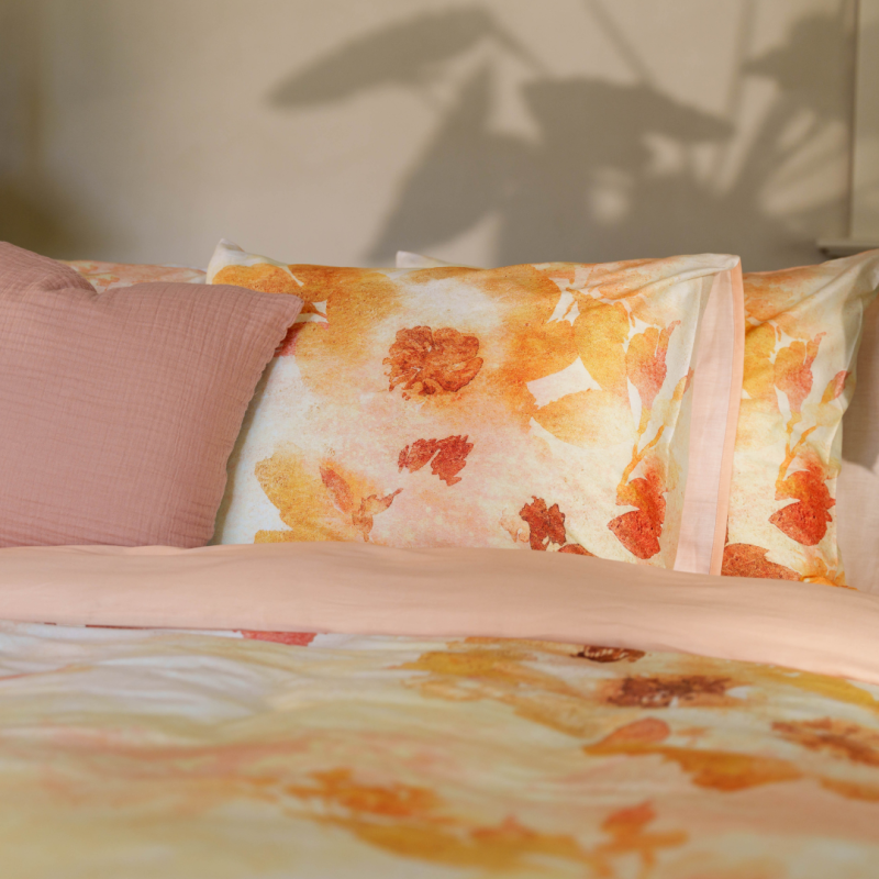 Kayori - Souma - Påslakan - Bomull - 220x220 - Gul